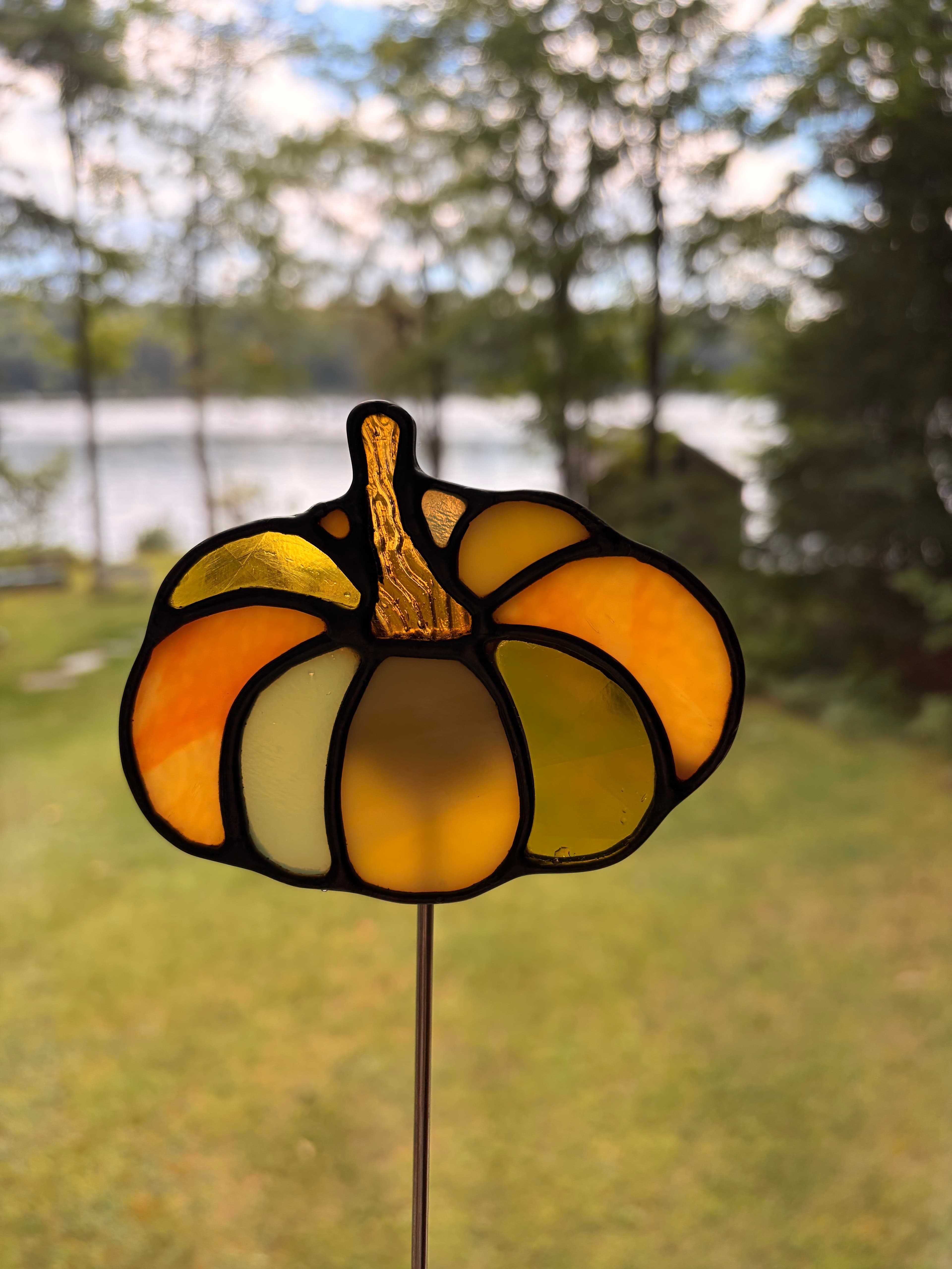 Pumpkin - Small Yellow - Plant Stake artwork image