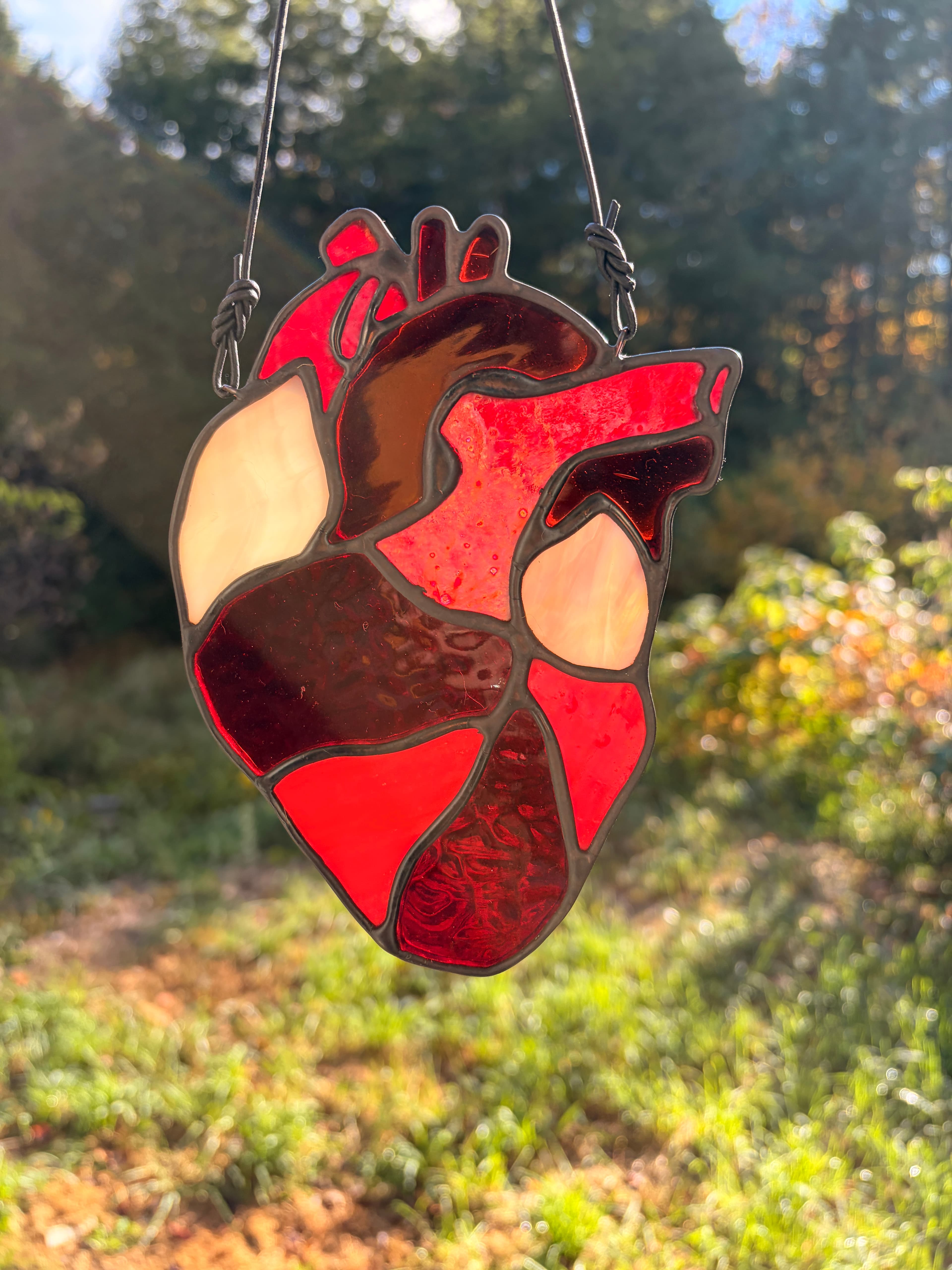 Red Heart with Black Patina